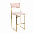 Chivari Melissa Barstool in Gold Stainless Steel Frame with Blush Cushion Seat and Back BMMG-BLSH-KIT-AX