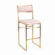 Chivari Melissa Barstool in Gold Stainless Steel Frame with Blush Cushion Seat and Back BMMG-BLSH-KIT-AX