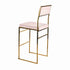 Chivari Melissa Barstool in Gold Stainless Steel Frame with Blush Cushion Seat and Back BMMG-BLSH-KIT-AX