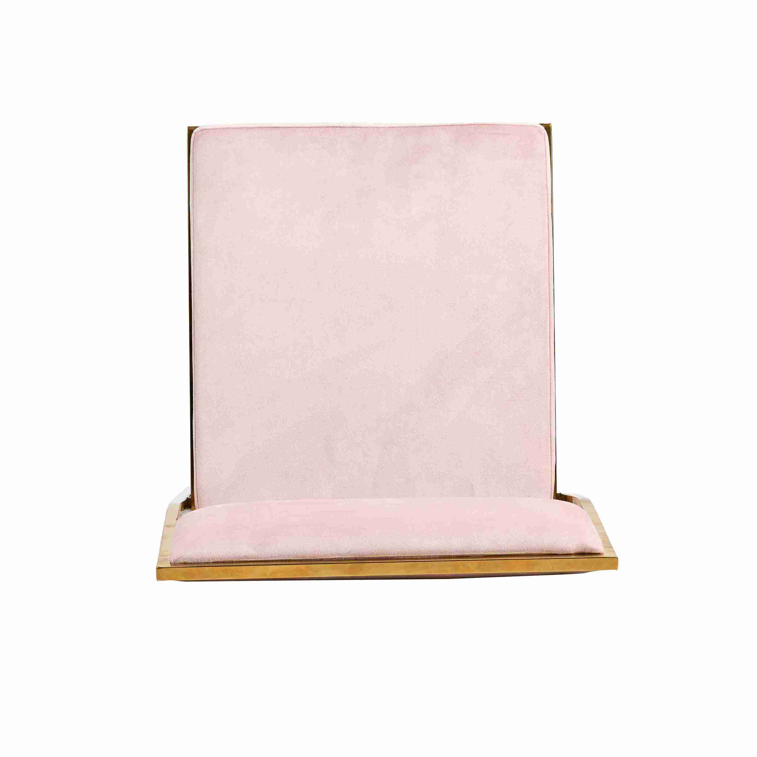 Chivari Melissa Barstool in Gold Stainless Steel Frame with Blush Cushion Seat and Back BMMG-BLSH-KIT-AX