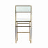 Chivari Melissa Barstool in Gold Stainless Steel Frame with White Cushion Seat and Back BMMG-WHI-KIT-AX