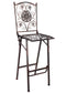 Chivari Bronze Barcelona Bistro Barstool with Square Seat and Back (Per Chair Price Shown – Sold only in Quantities of 2) BBBMBR-AX-T
