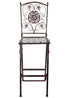 Chivari Bronze Barcelona Bistro Barstool with Square Seat and Back (Per Chair Price Shown – Sold only in Quantities of 2) BBBMBR-AX-T