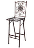 Chivari Bronze Barcelona Bistro Barstool with Square Seat and Back (Per Chair Price Shown – Sold only in Quantities of 2) BBBMBR-AX-T