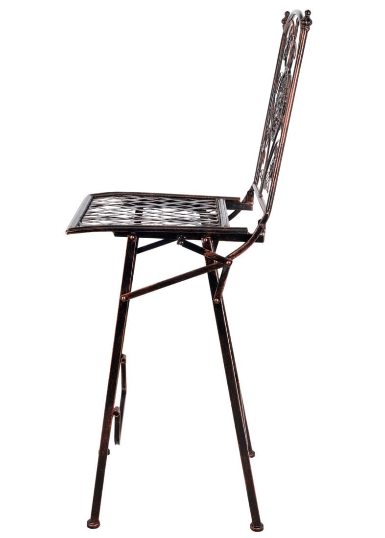 Chivari Bronze Barcelona Bistro Barstool with Square Seat and Back (Per Chair Price Shown – Sold only in Quantities of 2) BBBMBR-AX-T