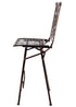 Chivari Bronze Barcelona Bistro Barstool with Square Seat and Back (Per Chair Price Shown – Sold only in Quantities of 2) BBBMBR-AX-T