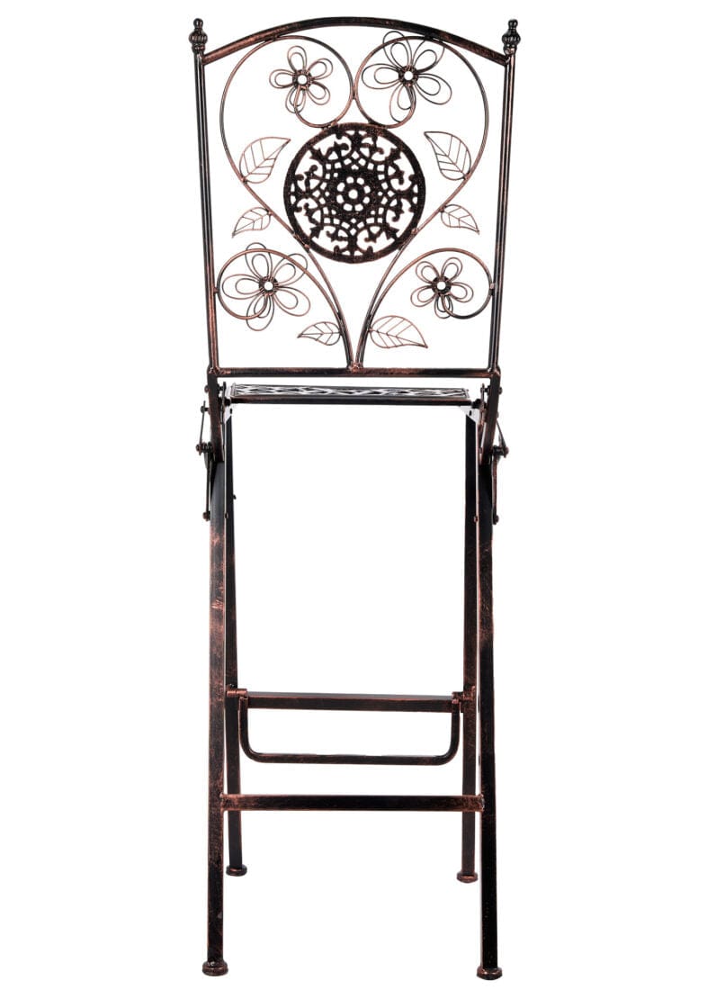 Chivari Bronze Barcelona Bistro Barstool with Square Seat and Back (Per Chair Price Shown – Sold only in Quantities of 2) BBBMBR-AX-T