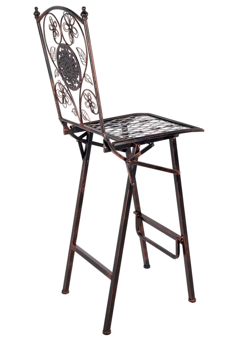 Chivari Bronze Barcelona Bistro Barstool with Square Seat and Back (Per Chair Price Shown – Sold only in Quantities of 2) BBBMBR-AX-T