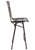 Chivari Bronze Barcelona Bistro Barstool with Square Seat and Back (Per Chair Price Shown – Sold only in Quantities of 2) BBBMBR-AX-T