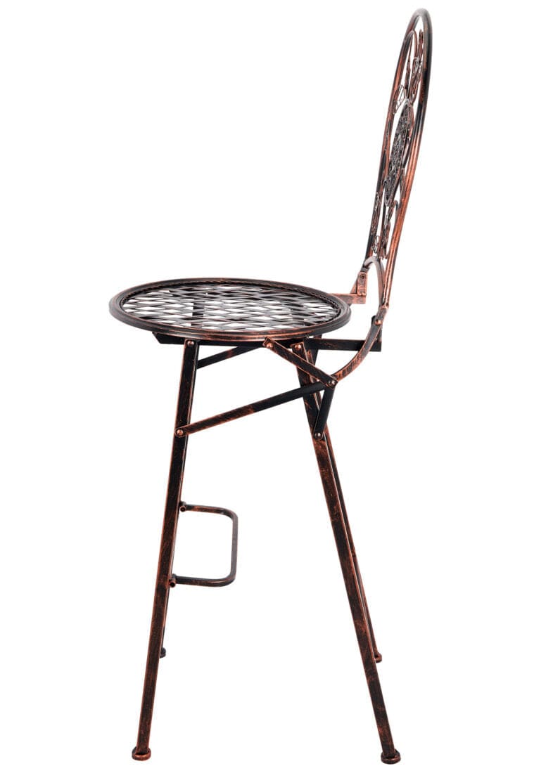Chivari Bronze Barcelona Bistro Barstool with Round Seat and Back (Per Chair Price Shown – Sold only in Quantities of 2) BBBMRBR-AX-T