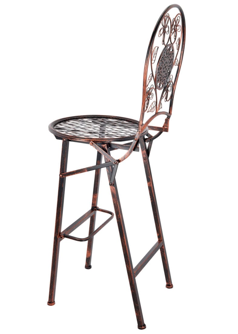 Chivari Bronze Barcelona Bistro Barstool with Round Seat and Back (Per Chair Price Shown – Sold only in Quantities of 2) BBBMRBR-AX-T
