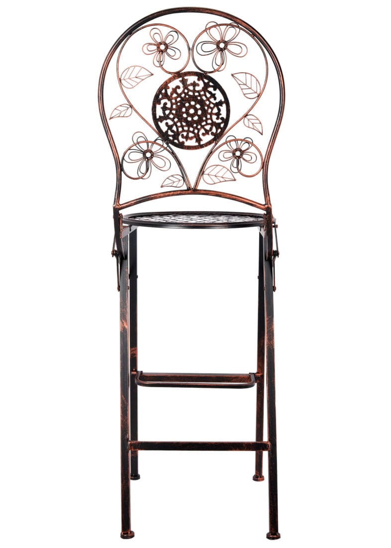 Chivari Bronze Barcelona Bistro Barstool with Round Seat and Back (Per Chair Price Shown – Sold only in Quantities of 2) BBBMRBR-AX-T