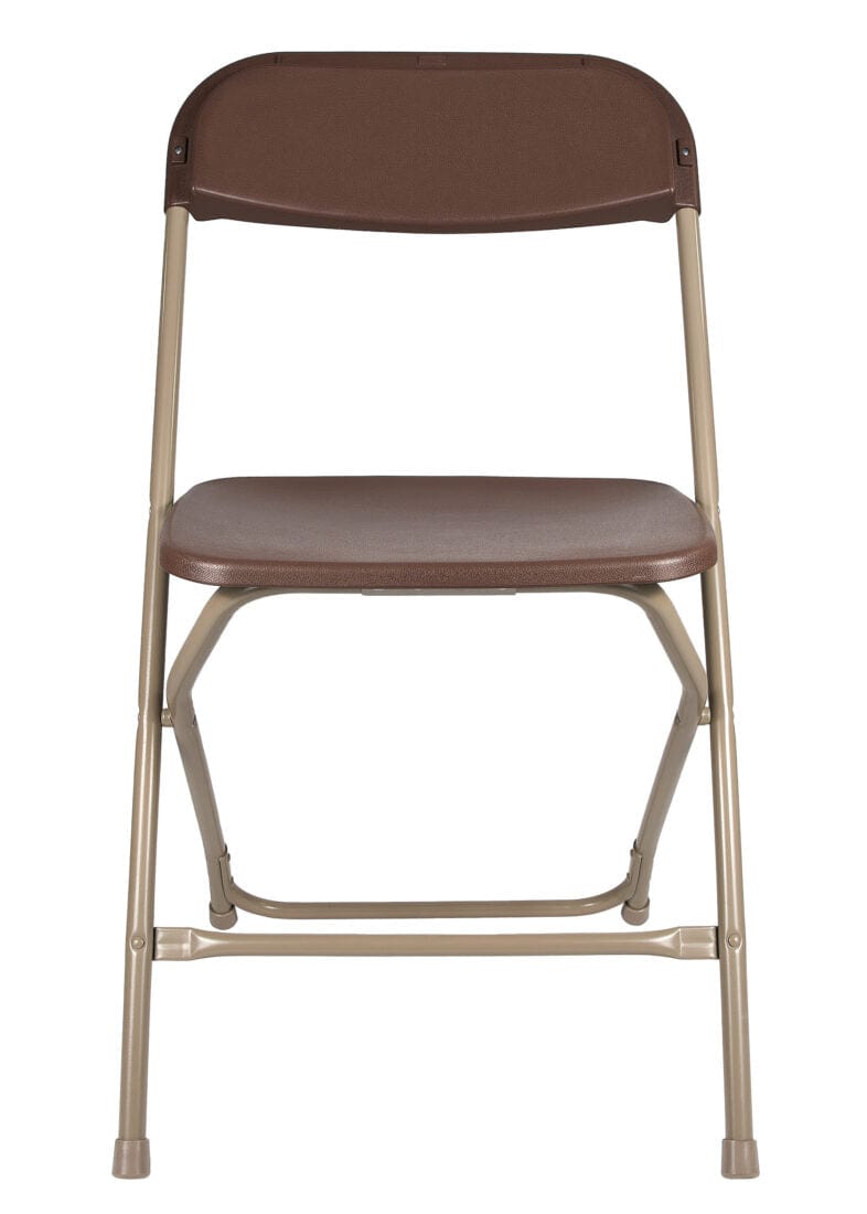Chivari 100 Pack Brown Plastic Folding Chair and 10 96
