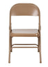 Chivari 48 Brown Metal Folding Chairs + 6  Heavy Duty Plastic 72x30 Banquet Tables  + Hybrid Folding Chair and Banquet Table  Cart CFMBR-48-6RT-KT