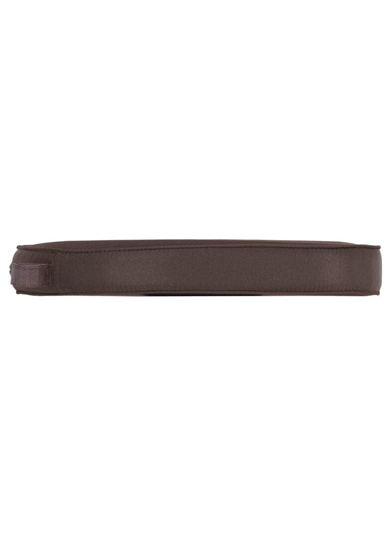Chivari Brown Fabric 2” Thick Cross Back Cushion CUSHXSTRAP-BRN-AX-T