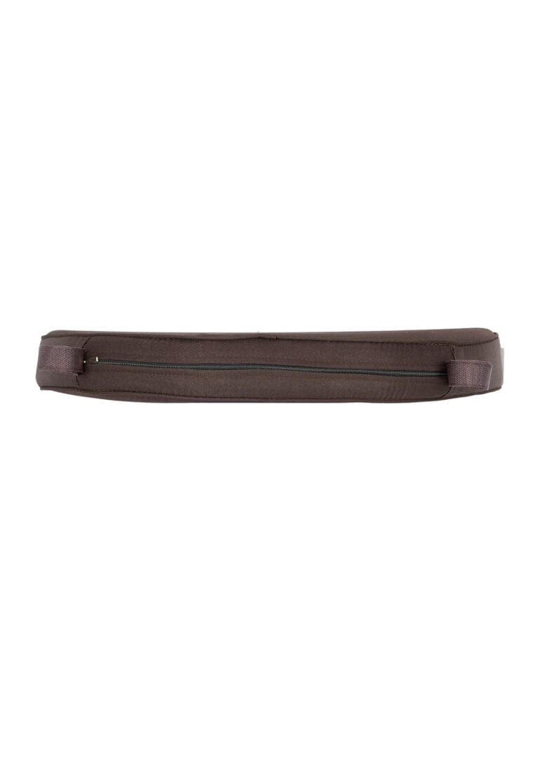 Chivari Brown Fabric 2” Thick Cross Back Cushion CUSHXSTRAP-BRN-AX-T