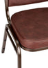 Chivari Brown Vinyl on Copper Vein Steel Frame Square Back Banquet Chair CQSVBR-ZF-T