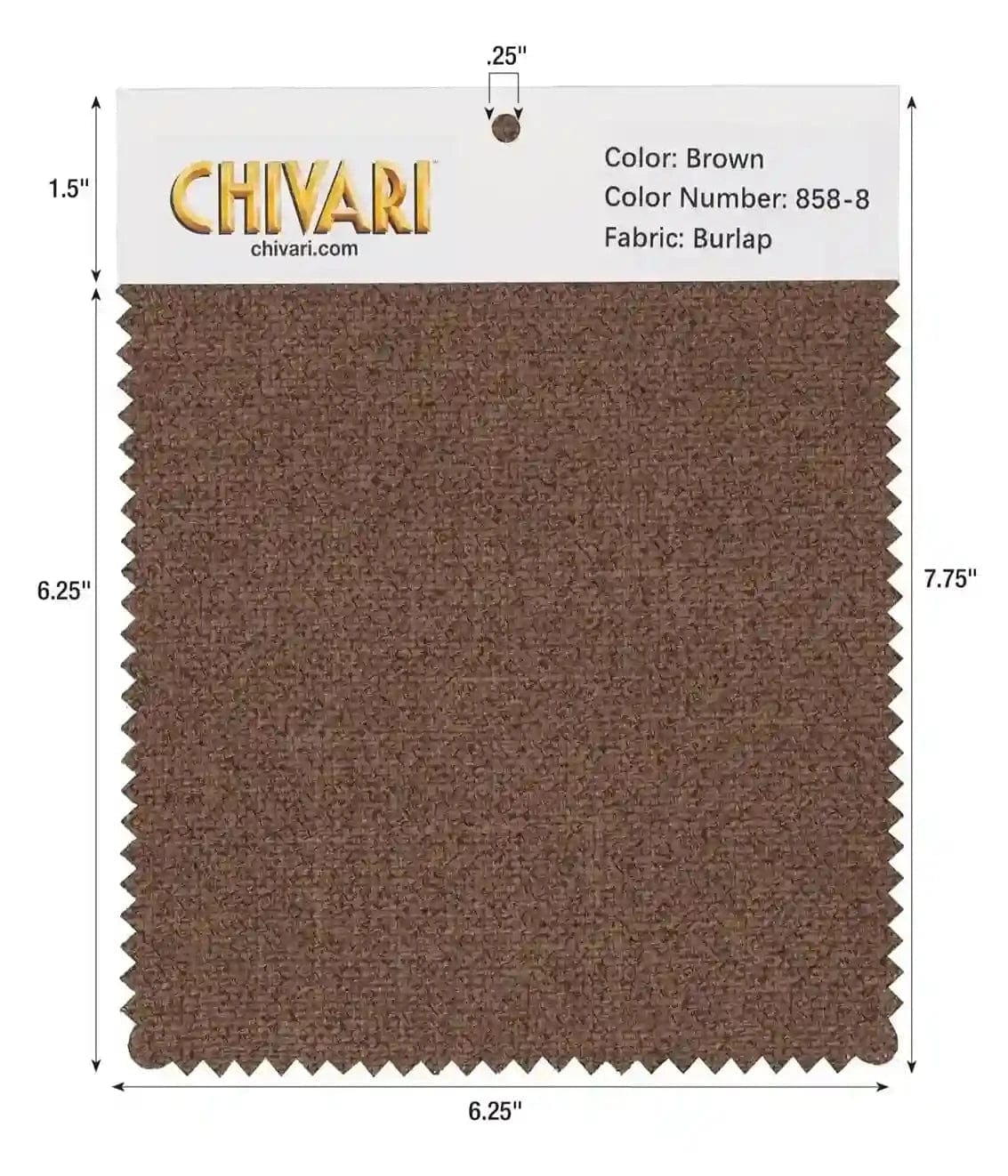 Chivari World’s Best Cushion Fabric Swatch – Brown SW-B-BRN-A