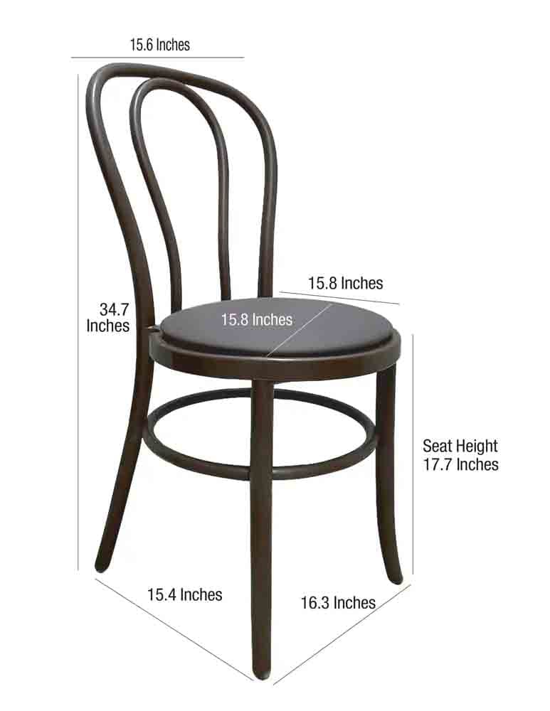 Chivari Chocolate Brown Resin Bentwood Festive Chair CBFRBR-ZG-T