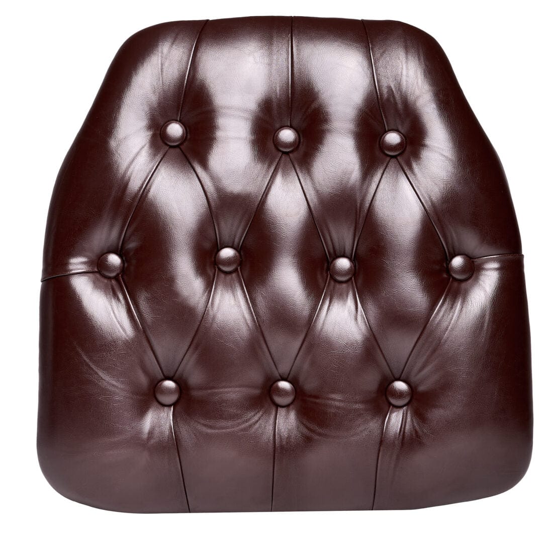 Chivari Brown 1.75" Thick Vinyl Tufted Panel Chiavari Chair Cushion CUSHPANVINTUFTBRN-AX-T