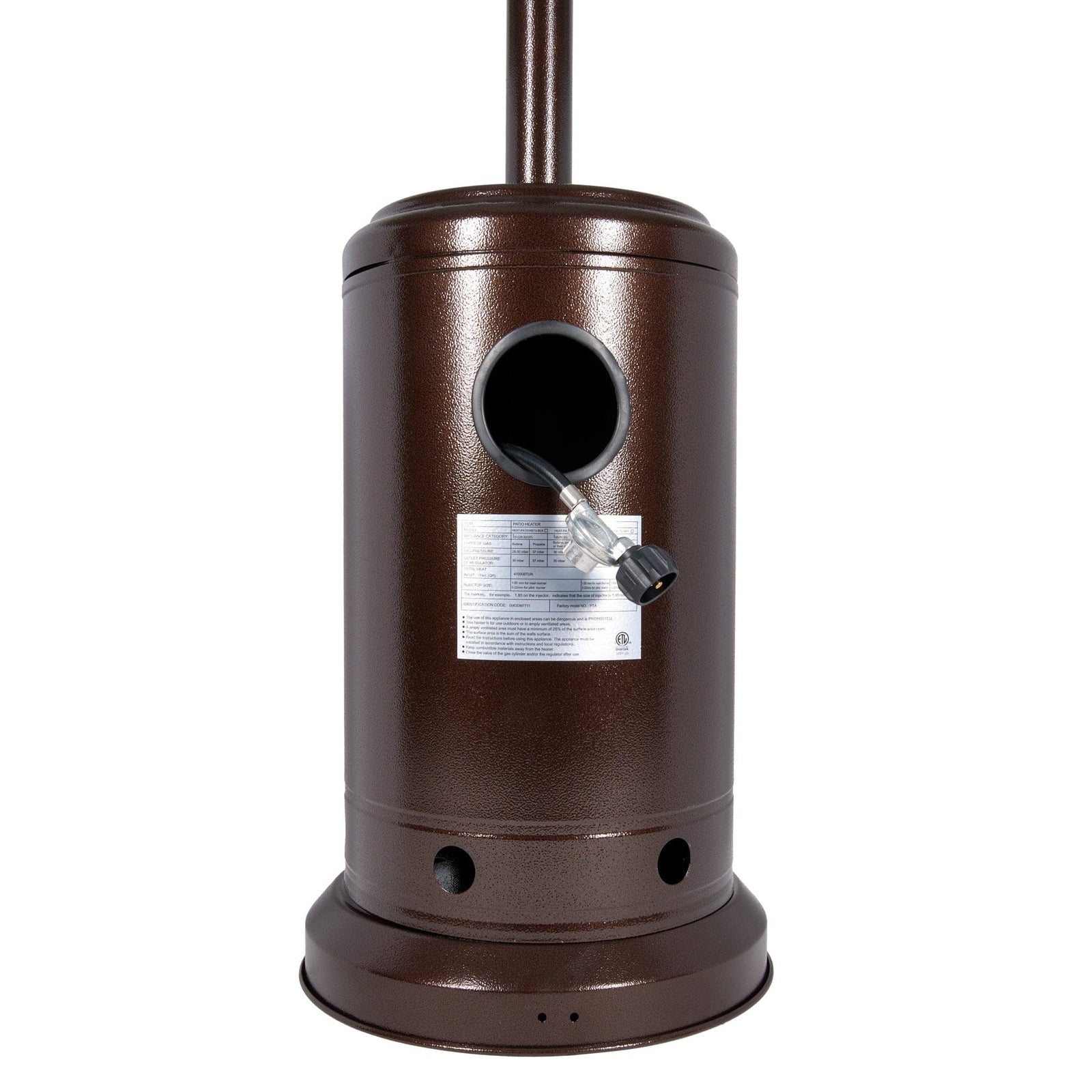 Chivari Brown Propane Standing Patio Outdoor Heater 41000 BTU HEAT-PAT41KBTU-BRN