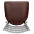 Chivari Ladder Back Restaurant Chair with Silver Frame and Brown Vinyl Seat CLMSVBR-ZF-KT
