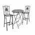 Chivari Barcelona Bistro Set in Rustic Matte Black includes 32" Cocktail Table and 2 Barstools BBBMB-KT-AX