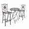 Chivari Barcelona Bistro Set in Bronze includes 32" Cocktail Table and 2 Barstools BBBMBR-KT-AX