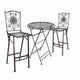 Chivari Barcelona Bistro Set in Bronze includes 32" Cocktail Table and 2 Barstools BBBMBR-KT-AX