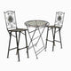 Chivari Barcelona Bistro Set in Copper includes 32" Cocktail Table and 2 Barstools BBBMC-KT-AX