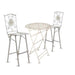 Chivari Barcelona Bistro Set in White includes 32" Cocktail Table and 2 Barstools BBBMW-KT-AX