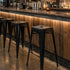 Black Hi Gloss Tolix Style Metal Stool
