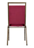Chivari Burgundy Fabric on Gold Vein Frame Square Back Banquet Chair CQSFBU-ZF-T