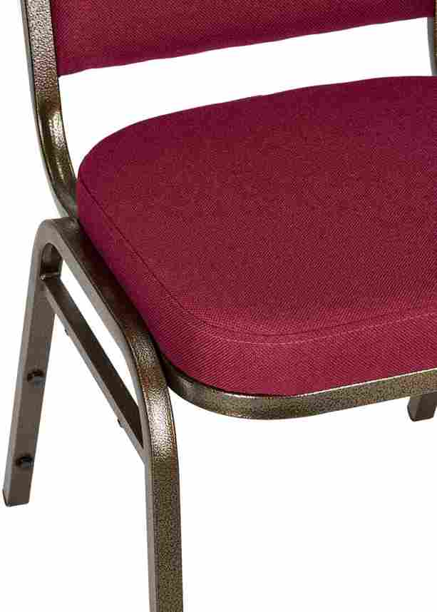 Chivari Burgundy Fabric on Gold Vein Frame Square Back Banquet Chair CQSFBU-ZF-T