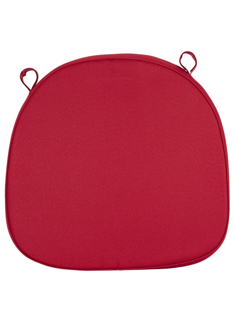 Chivari Burgundy Fabric 2” Thick Cross Back Cushion CUSHXSTRAP-BURG-AX-T