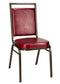 Chivari Burgundy Vinyl on Gold Vein Steel Frame Square Back Banquet Chair CQSVBU-ZF-T