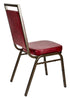Chivari Burgundy Vinyl on Gold Vein Steel Frame Square Back Banquet Chair CQSVBU-ZF-T