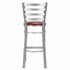 Chivari Ladder Back Bar Stool with Silver Frame and Burgundy Vinyl Seat BLMSVBU-ZF-KT