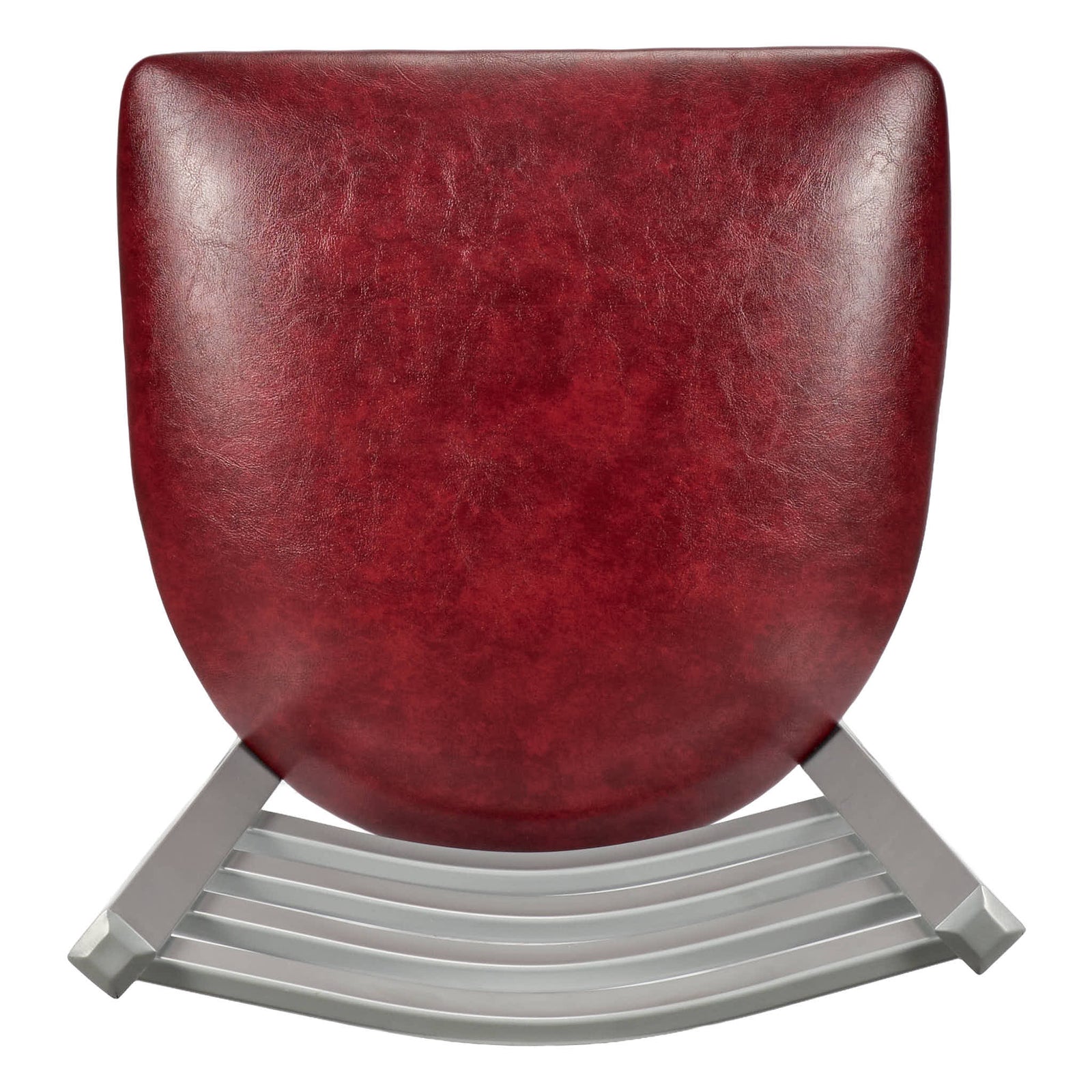 Chivari Ladder Back Bar Stool with Silver Frame and Burgundy Vinyl Seat BLMSVBU-ZF-KT