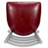 Chivari Ladder Back Restaurant Chair with Silver Frame and Burgundy Vinyl Seat CLMSVBU-ZF-KT