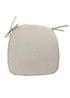 Chivari Beige Tweed 1.5" Thick Cross Back Cushion with Tie Straps CUSHXBACKTIE-BUR-COT-TAN-ZG-T