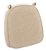 Beige with Beige Piping 2.5" Thick Chair Cushion - World's Best Cushions