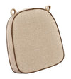 Chivari Beige with Light Brown Piping 2.5" Thick Chair Cushion - World's Best Cushions CUSHBST-BRTP-AX-T