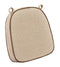 Chivari Beige with Light Brown Piping 2.5" Thick Chair Cushion - World's Best Cushions CUSHBST-BRTP-AX-T