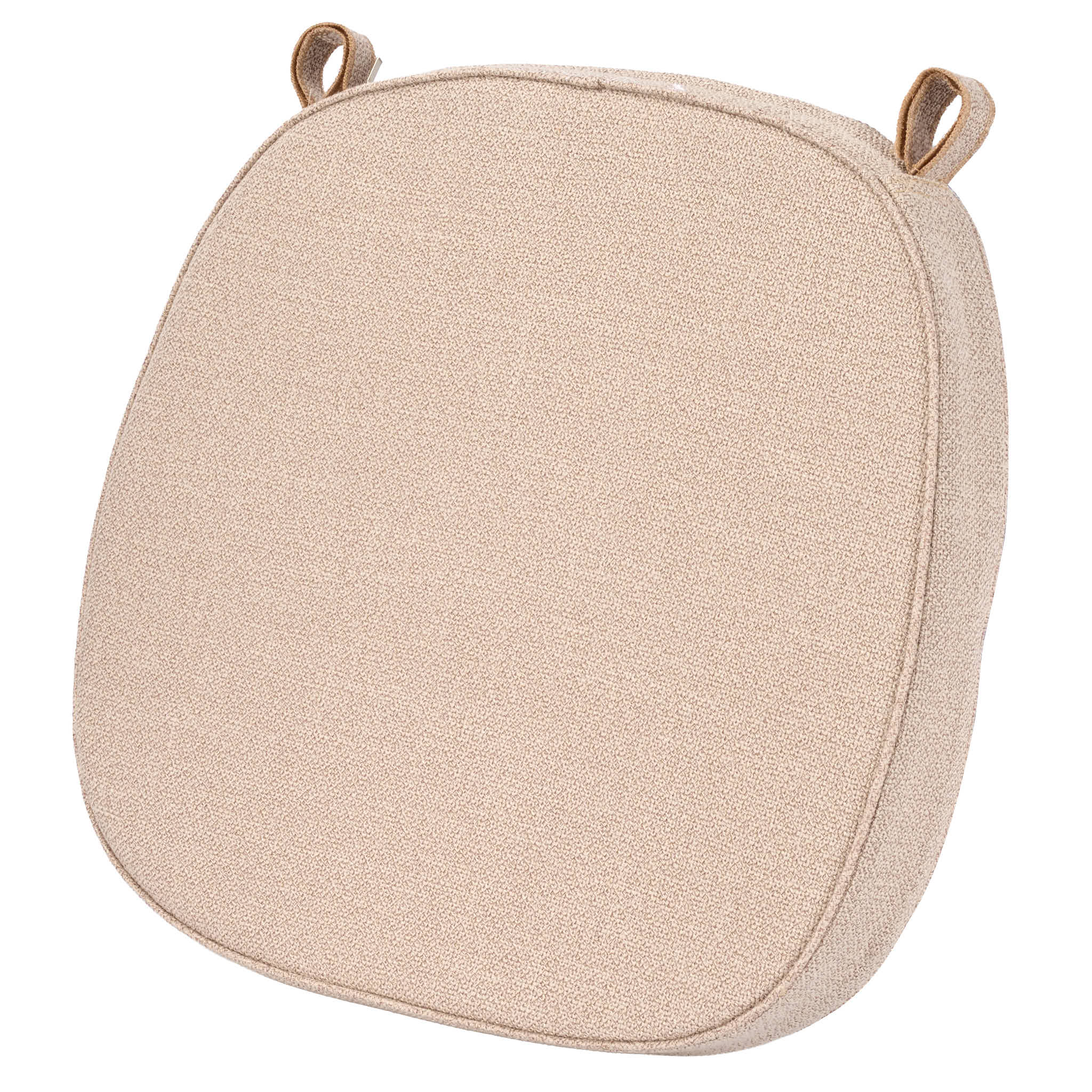 Chivari Burlap Tan 2.0" Thick  Willow Wood Velcro Strap Cushion CUSHWWSTRAPBLP-T