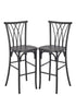 Chivari Black Resin Steel Skeleton™ Willow Barstool - 2 Pack - Some Assembly Required BWRB-KD-ST-AX-2