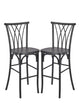 Chivari Black Resin Steel Skeleton™ Willow Barstool - 2 Pack - Some Assembly Required BWRB-KD-ST-AX-2