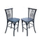 Chivari Black Resin Steel Skeleton™ Willow Barstool - 2 Pack - Some Assembly Required BWRB-KD-ST-AX-2