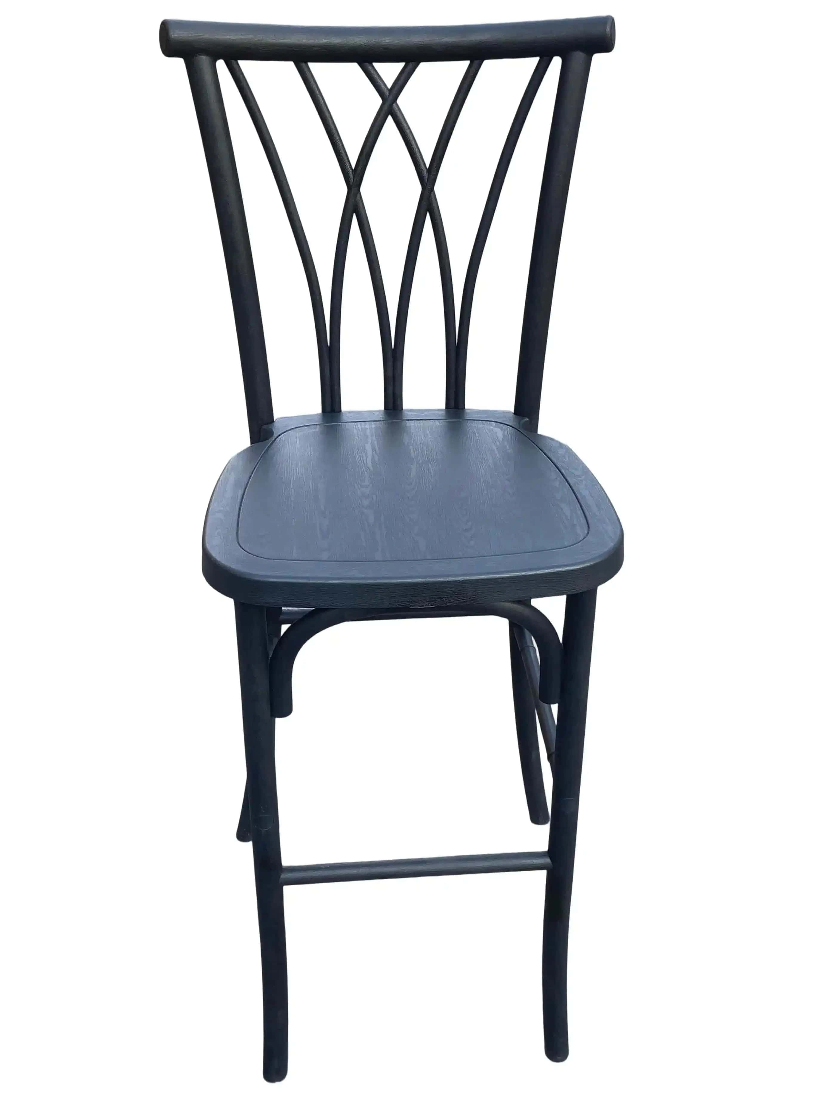 Chivari Black Resin Steel Skeleton™ Willow Barstool - 2 Pack - Some Assembly Required BWRB-KD-ST-AX-2