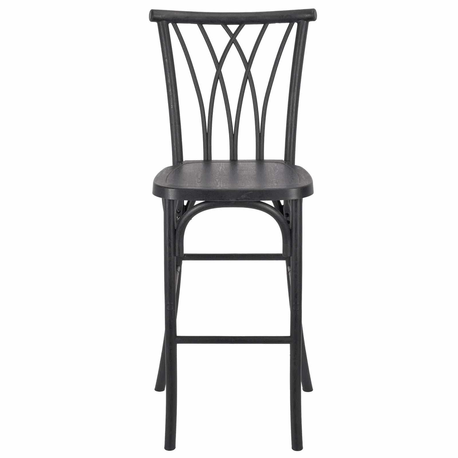 Chivari Black Resin Steel Skeleton™ Willow Barstool - 2 Pack - Some Assembly Required BWRB-KD-ST-AX-2